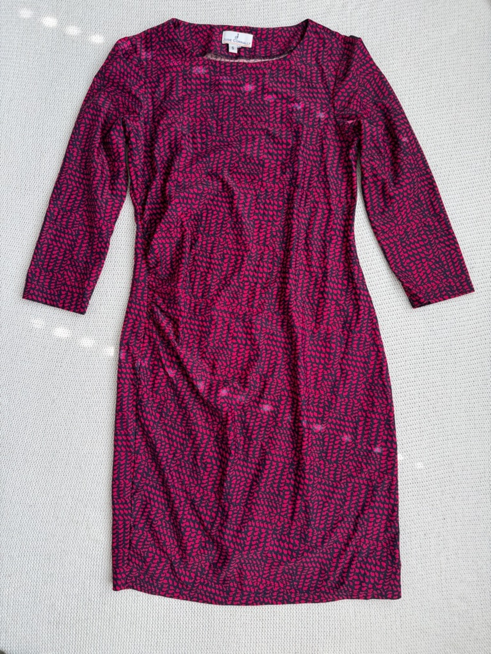 Jude Connally 3/4 Sleeve Dress Purple Size Small